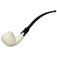 IMP Meerschaum Smooth Rhodesian Churchwarden with Silver (with Case)