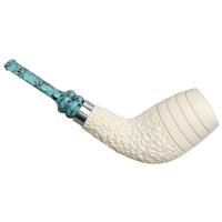 IMP Meerschaum Partially Rusticated Devil Anse with Silver (with Case)