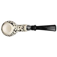 IMP Meerschaum Rusticated Bent Apple with Silver (with Case)