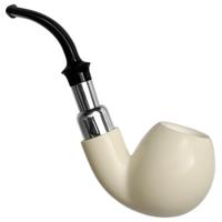 IMP Meerschaum Smooth Bent Apple with Silver (with Case)