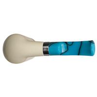 IMP Meerschaum Smooth Bent Billiard with Silver (with Case)