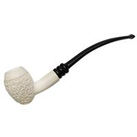 IMP Meerschaum Partially Rusticated Acorn (with Case and Churchwarden Stem)
