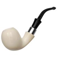 IMP Meerschaum Smooth Bent Egg with Silver (9mm) (with Case)