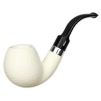 IMP Meerschaum Rusticated Bent Apple with Silver (with Case)