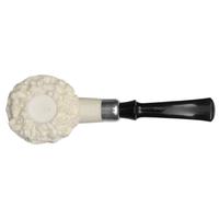IMP Meerschaum Rusticated Bent Dublin with Silver (with Case)
