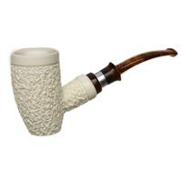 IMP Meerschaum Rusticated Barrel with Silver (with Case)