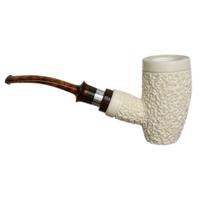IMP Meerschaum Rusticated Barrel with Silver (with Case)