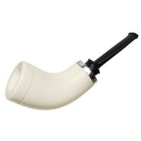 IMP Meerschaum Smooth Reverse Calabash Horn with Silver (with Pocket Case)