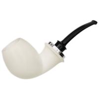 IMP Meerschaum Smooth Reverse Calabash Bent Egg with Silver (with Case)