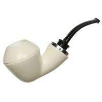 IMP Meerschaum Smooth Rhodesian Reverse Calabash with Silver (with Case)