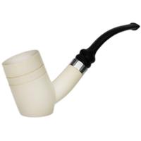 IMP Meerschaum Smooth Poker with Silver (with Case)
