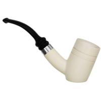 IMP Meerschaum Smooth Poker with Silver (with Case)