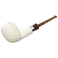 IMP Meerschaum Rusticated Billiard with Silver (with Case)