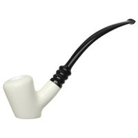 IMP Meerschaum Smooth Cherrywood with Silver (with Case and Churchwarden Stem)
