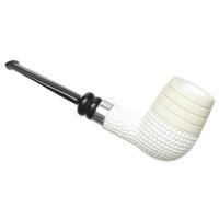 IMP Meerschaum Carved Billiard with Silver (with Case and Extra Stem) (9mm)