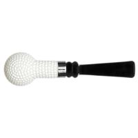 IMP Meerschaum Carved Billiard with Silver (with Case and Extra Stem) (9mm)