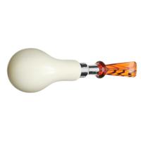 IMP Meerschaum Smooth Bent Egg with Silver (with Pocket Case)