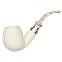 IMP Meerschaum Smooth Bent Egg with Silver (with Pocket Case)
