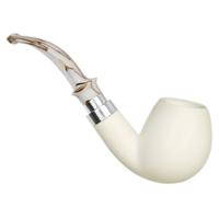 IMP Meerschaum Smooth Bent Egg with Silver (with Pocket Case)