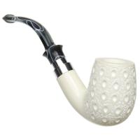 IMP Meerschaum Lattice Bent Apple with Silver (with Pocket Case)