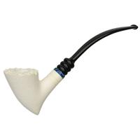 IMP Meerschaum Rusticated Pickaxe with Silver (with Case and Churchwarden Stem)