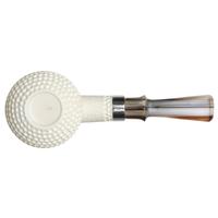 IMP Meerschaum Rusticated Calabash with Silver (with Case and Churchwarden Stem)