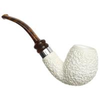 IMP Meerschaum Rusticated Bent Apple with Silver (with Case)
