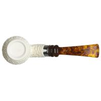 IMP Meerschaum Rusticated Bent Apple with Silver (with Case)
