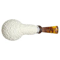 IMP Meerschaum Rusticated Bent Apple with Silver (with Case)
