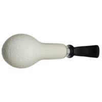 IMP Meerschaum Rusticated Bent Egg with Silver (with Case)