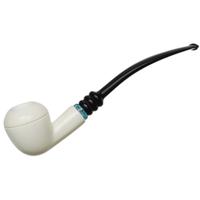 IMP Meerschaum Smooth Rhodesian with Silver (with Case and Churchwarden Stem)