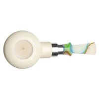 IMP Meerschaum Smooth Bent Dublin with Silver (with Case and Churchwarden Stem)