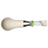 IMP Meerschaum Smooth Bent Dublin with Silver (with Case and Churchwarden Stem)