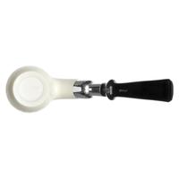 IMP Meerschaum Spot Carved Bent Billiard with Silver (with Case)