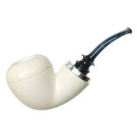 IMP Meerschaum Smooth Reverse Calabash Rhodesian with Silver (with Pocket Case)