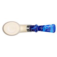 IMP Meerschaum Spot Carved Freehand with Silver (with Case and Churchwarden Stem)