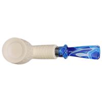 IMP Meerschaum Lattice Poker with Silver (with Case and Churchwarden Stem)