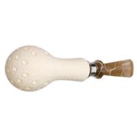 IMP Meerschaum Lattice Bent Apple with Silver (with Case and Churchwarden Stem)