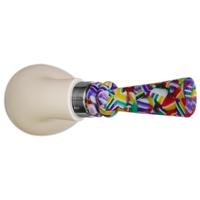 IMP Meerschaum Smooth Bent Billiard with Silver (with Case and Churchwarden Stem)