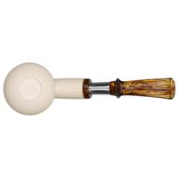 IMP Meerschaum Smooth Rhodesian with Silver (with Case and Churchwarden Stem)