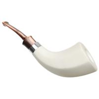 IMP Meerschaum Smooth Paneled Horn with Silver (with Case)