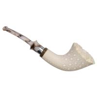 IMP Meerschaum Lattice Bent Dublin with Silver (with Case)