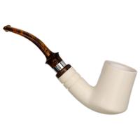 IMP Meerschaum Smooth Bent Billiard with Silver (with Case)