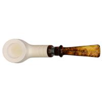 IMP Meerschaum Smooth Bent Billiard with Silver (with Case)