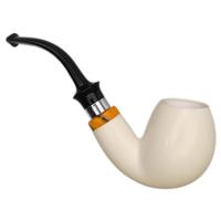 IMP Meerschaum Smooth Bent Egg with Silver (with Case)