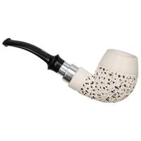 IMP Meerschaum Partially Rusticated Rhodesian with Silver (with Case)