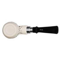 IMP Meerschaum Partially Rusticated Rhodesian with Silver (with Case)
