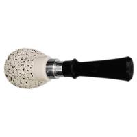 IMP Meerschaum Partially Rusticated Rhodesian with Silver (with Case)