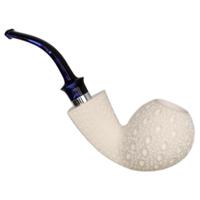 IMP Meerschaum Lattice Bent Egg with Silver (with Case)