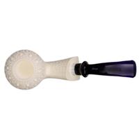 IMP Meerschaum Lattice Bent Egg with Silver (with Case)